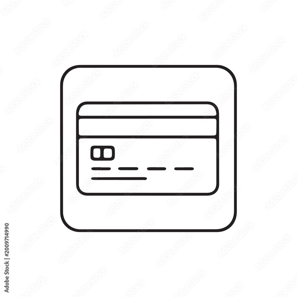 Fototapeta premium Credit card icon, payment symbol, financial sign, banking logo, vector illustration
