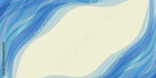 Elegant Abstract Blue Wave Frame Background Design