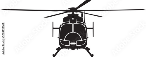 Black helicopter icon, helicopter silhouette, aircraft symbol, vector illustration