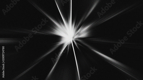 Fotografie Abstract monochrome zoom motion speed lines background with radial blur effect