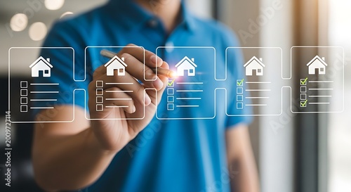 Real estate property search on virtual interface website