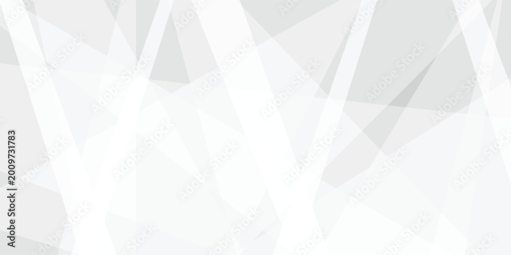 Fototapeta premium Abstract white and gray background with texture pattern, layered geometric triangle shapes and geometric background with overlapping transparent polygon shapes in light gray and white tones .