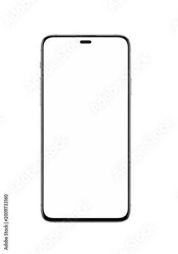 Minimalist smartphone mockup with front camera and earpiece