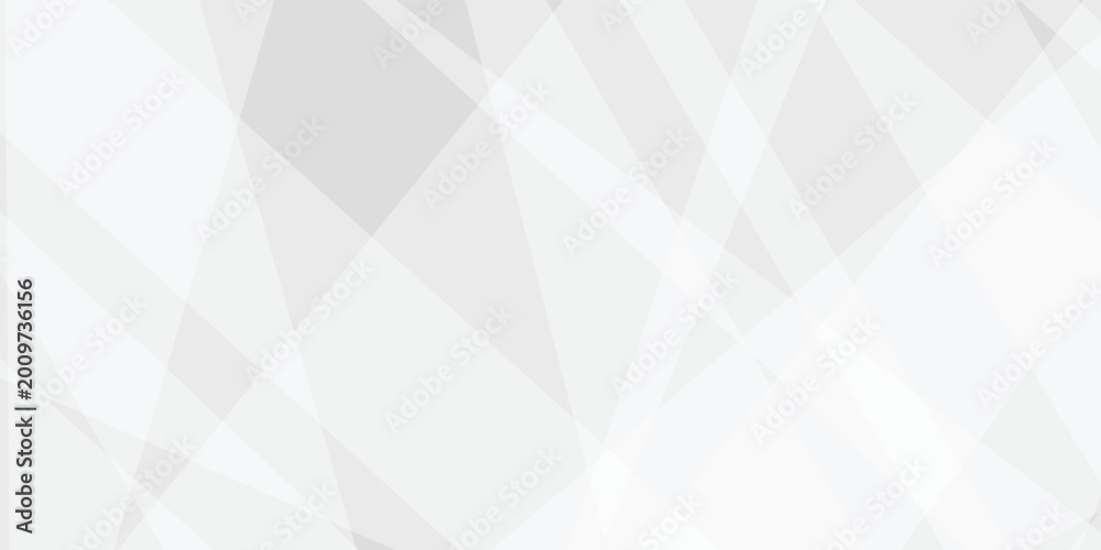 Obraz premium Abstract white and gray background with texture pattern, layered geometric triangle shapes and geometric background with overlapping transparent polygon shapes in light gray and white tones .