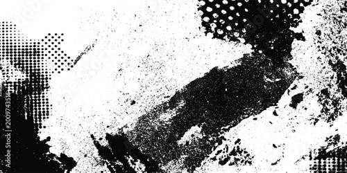 Foto Abstract design with halftone dots background and texture background with a distressed design this vector design are dirty and scratches frame
