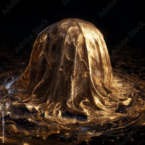 Golden Sphere of Light — A Luxurious Study of Texture and Radiance
