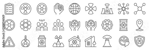 Cuadro en lienzo Radiation icon vector, nuclear energy illustration symbols, emitting warning sig