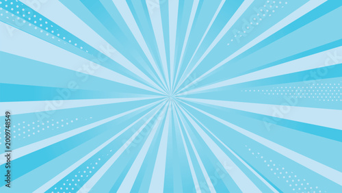 Fotografía Sky blue radial burst abstract summer background sunburst rays スカイブルー 放射線 夏 背景