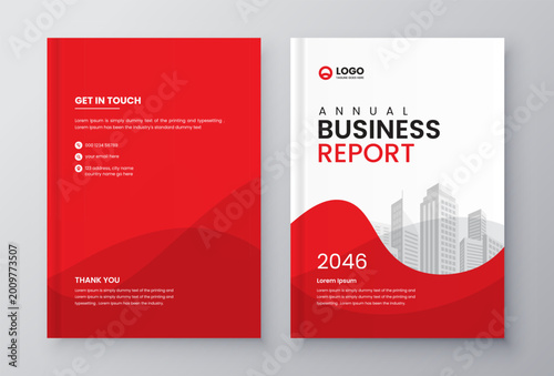 Bild auf Leinwand corporate company profile brochure annual report booklet proposal cover page lay