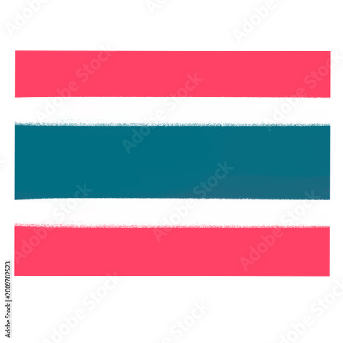 Thai flag isolated 