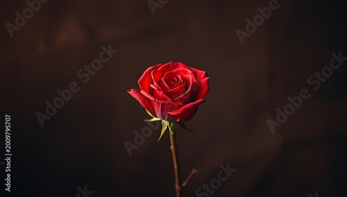 red rose on black background