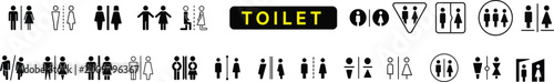 Foto Toilet and Restroom Icon Set – WC Signs, Male Female Symbols, Public Bathroom Ve