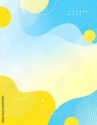Vibrant abstract background with shapes.