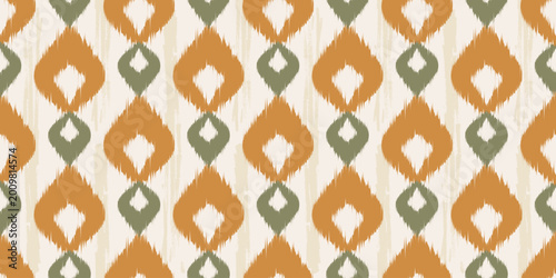 Foto Ikat ethnic seamless pattern with geometric ornament