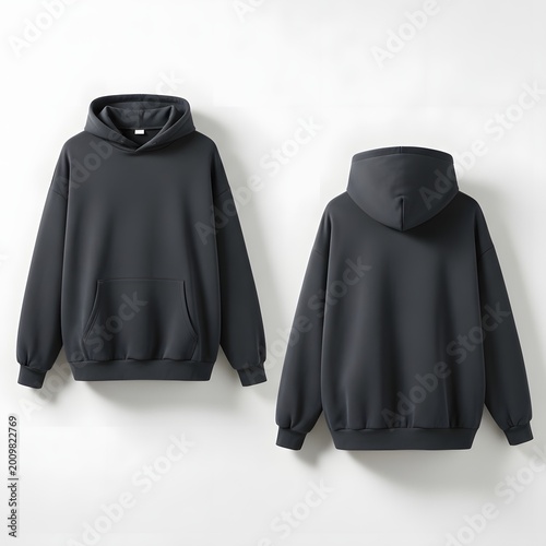 Black hoodie mockup realistic apparel presentation for design and branding projects