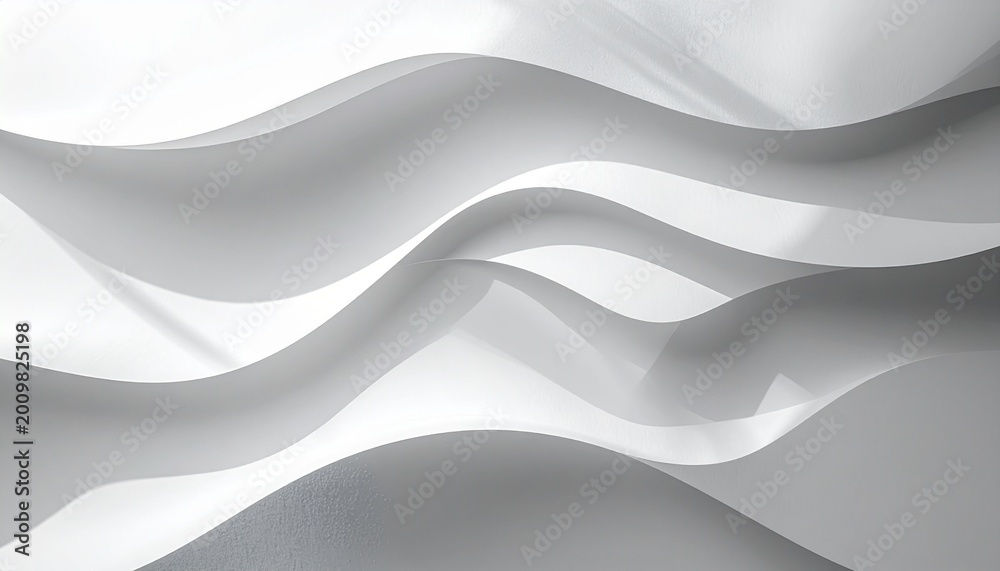 Obraz premium minimalist abstract white wave pattern for modern design and branding