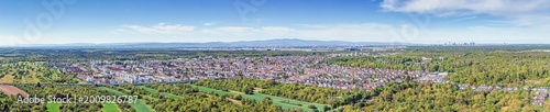 Photos Frankfurt skyline and countryside panorama near Moerfelden Walldorf