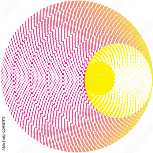 Abstract geometric pattern with radial gradient background