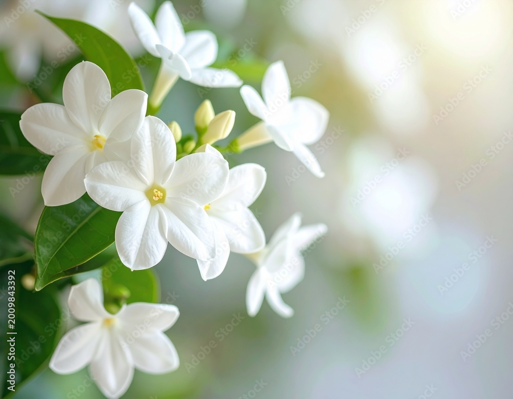 Fototapeta premium White Jasmine Bloom Detail