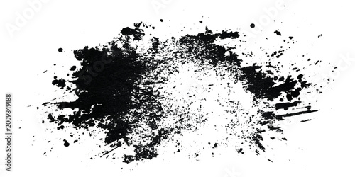 Obraz na płótnie Black abstract grunge ink splatter splash texture with brushstroke stains artistic and vintage distressed background design