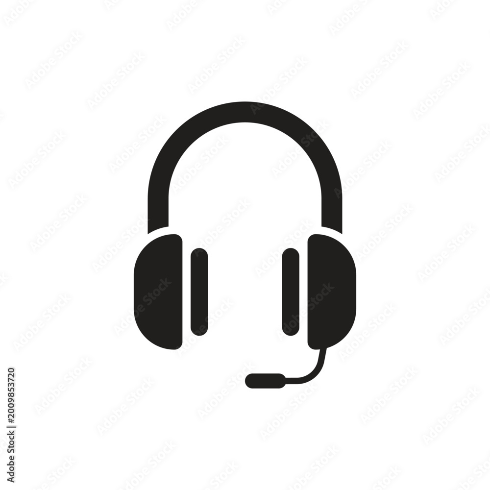 Fototapeta premium Simple Headphone Audio Music Icon Design