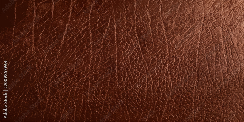 Fototapeta premium A close-up view unveils the intricate texture and rich hue of high-quality brown leather, showcasing the natural grain, creases, and subtle imperfections. for background, web, ui, branding, design
