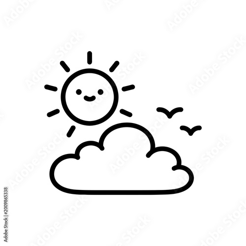 Obraz na płótnie Bright Optimistic Day icon