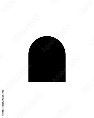 Bold geometric archway silhouette, a foundational design element perfect for minimalist branding and modern digital interface creation, offering versatile graphic solutions