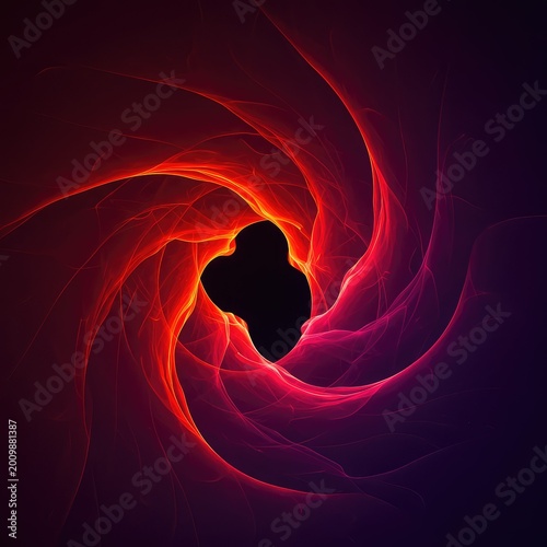 A vibrant swirl of fiery red and orange hues merges with deep indigo darkness, symbolizing powerful energy, intense love, and deep emotional zeal ,fire ,modern ,mystical