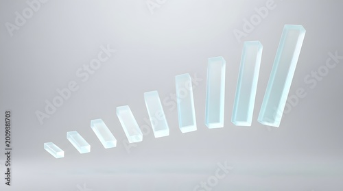 3d minimalist ascending white bars growth concept abstract background for business success and financial progress Free Download 3d minimalist ascending white bars growth concept abstract background for business success and financial progress - GFXLoad
