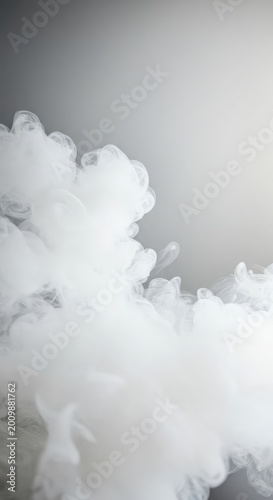 Abstract background featuring soft, billowing white vapor and mist, creating a flowing texture ideal for overlays, design elements, and dreamy backdrops ,mist ,isolated ,design