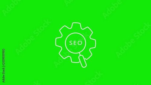 Creative SEO Optimization Animation Design with Search Engine Marketing Strategy, Digital Growth, Analytics, Ranking, and Visibility