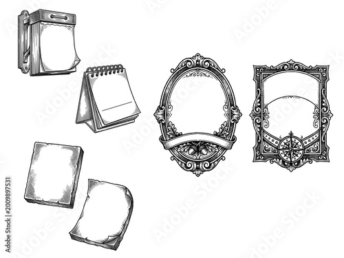 Fotografie Calendar Date Mark Engraving Collection