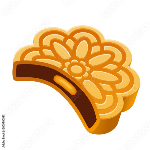 Bild auf Leinwand 3d isometric mooncake