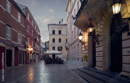 Town square in historic center of Zadar old town, Croatia