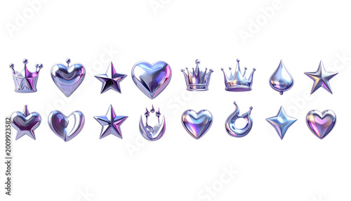 Luxurious 3D glitter work, realistic images.