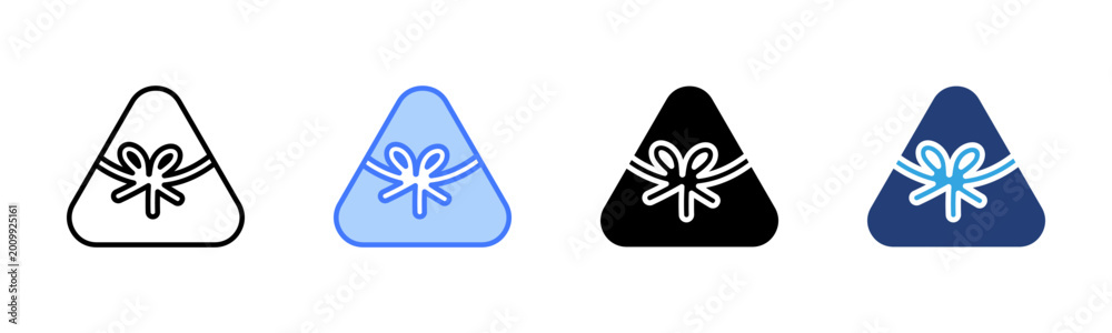 Fototapeta premium Rice Dumpling icon set multiple style collection