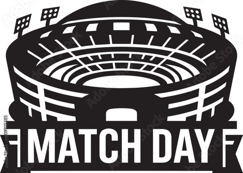 Slika na platnu Time for kickoff soccer stopwatch badge with football texture and star elements in circular frame