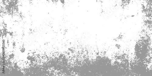Tableau sur toile Grungy distressed white background with scattered grey textured splatters and ma