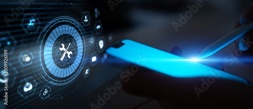 фотографія Technical Support Services and IT Tools Management Illustrated on Digital Interface