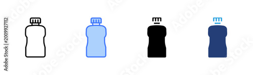 Photos Mouthwash icon set multiple style collection