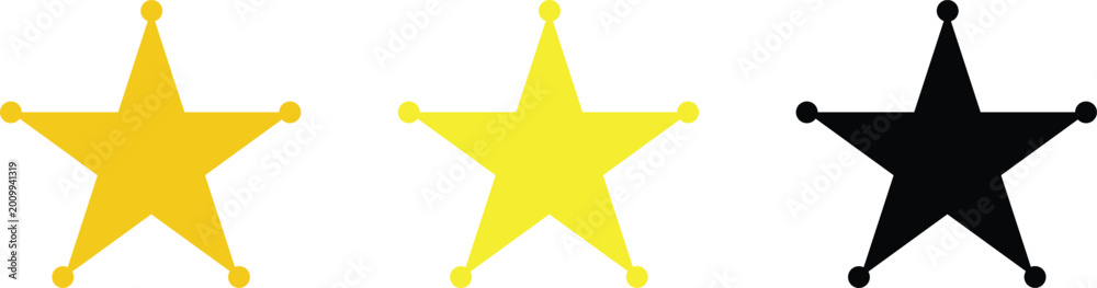 Obraz premium Star shapes in different colors and sizes