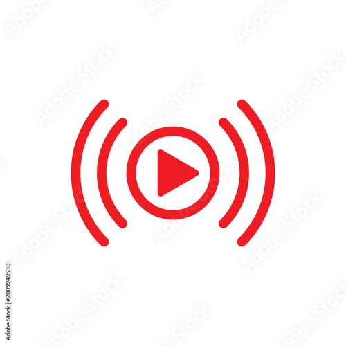 Fotografie Live streaming icon