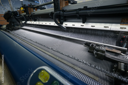 Photos A machine for the production of fabrics