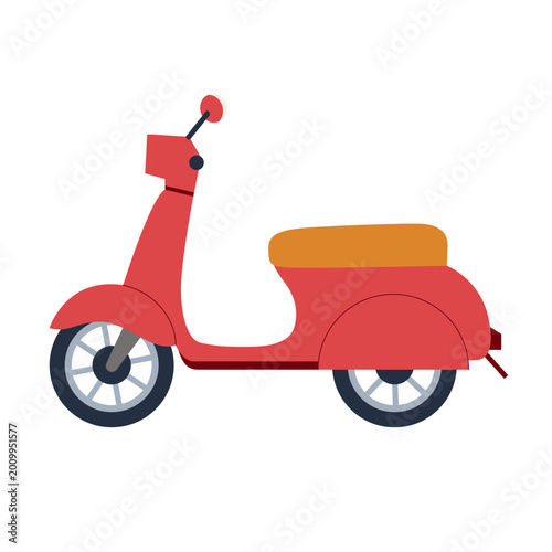 Bild auf Leinwand Red scooter