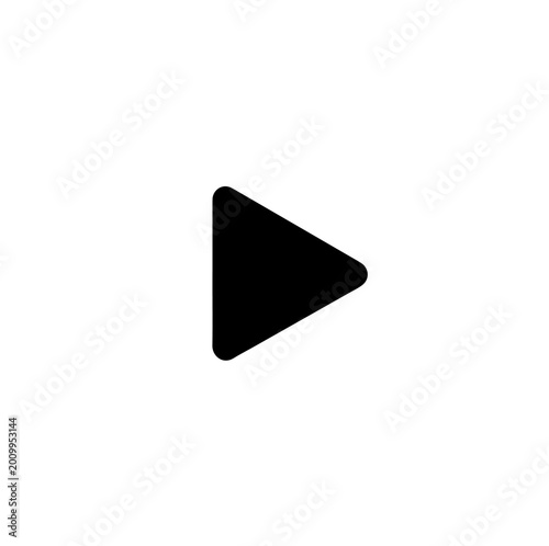 Free Download Video play button icon, clean monochrome - GFXLoad