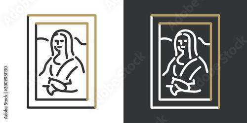 Tableau sur toile Mona Lisa Icon
