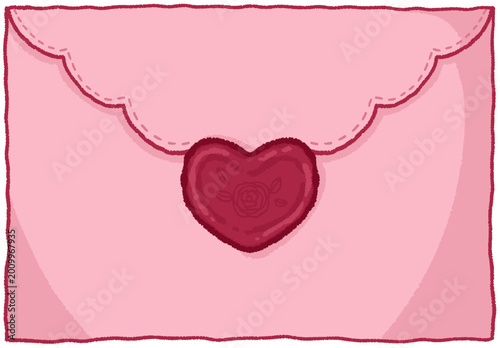 Obraz na płótnie Pink love letter