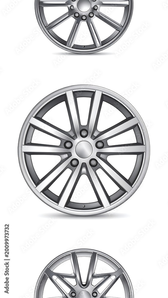 Obraz premium Alloy wheels isolated.