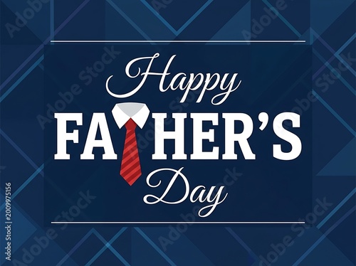 Happy father's day greeting card with tie illustration